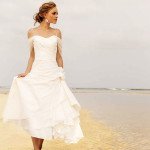 Фото свадебного платья для пляжа - Чайная длина